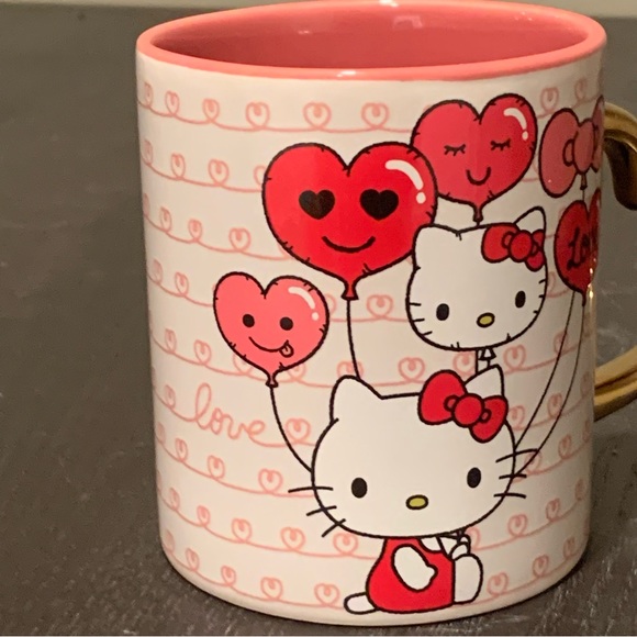 Hello Kitty Valentine’s Day Mug with Heart Shaped Handle - Picture 3 of 11